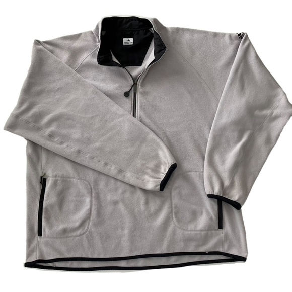 Adidas’s Gray Pullover fleece 3 quarter Zip Size: Men's 2XL Excellent Condition - Picture 2 of 14